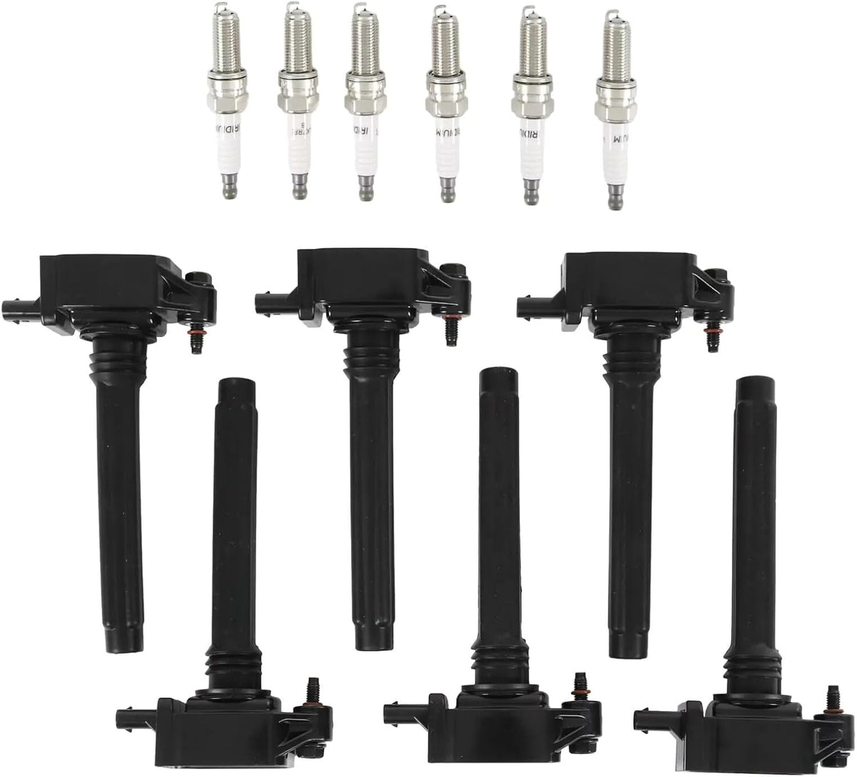 ya 9 10.24 for Dodge for Jeep 6PCS Ignition Coil & Iridium Spark Plug for Chrysler