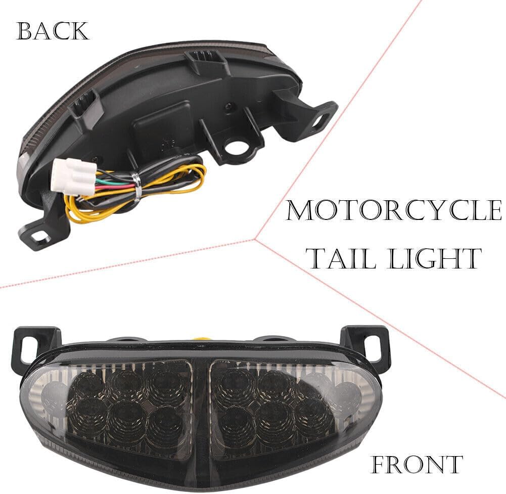 ya 10 9.16 zhengce LED Rear Tail Light Turn Signals Fit for Kawasaki ER6N 2009 2010 2011