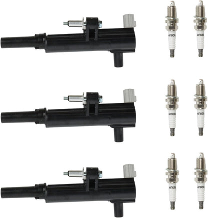 ya 9 10.24 3X Ignition Coils+Spark Plugs for Jeep for Dodge Dakota for Ram 2009-2013 3.7L V6 UF640