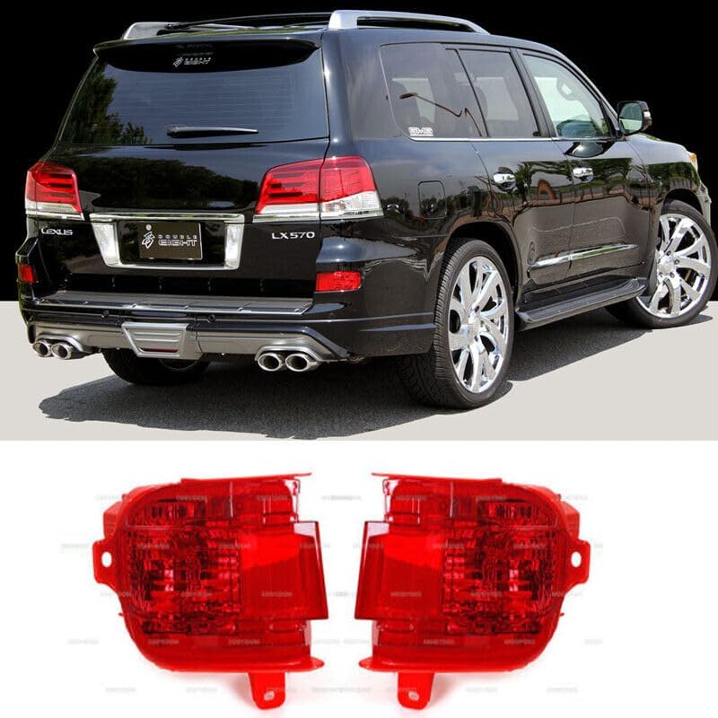 ya 2 8.15 Suitable for Lexus LX570 2012-2015 high-quality pair of rear bumper fog light reflectors