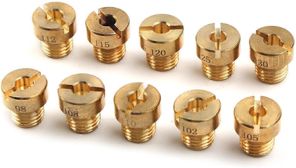 ya 2 8.15 For Dellorto PHBG SHA 6mm #98 102 105 108 110-130 10x Carburetor Main Jet