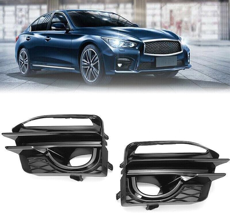 ya 4 8.24 baidi for Infiniti Q50 Sport 2014 2015-2019 Front Fog Lamp Cover Grille Decorative Border 