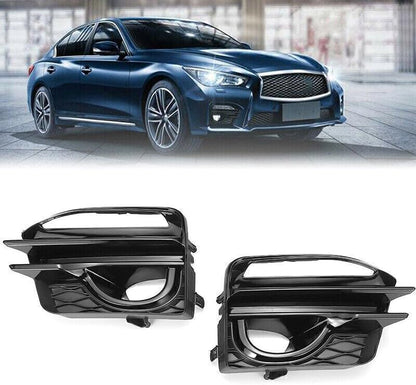 ya 4 8.24 baidi for Infiniti Q50 Sport 2014 2015-2019 Front Fog Lamp Cover Grille Decorative Border 