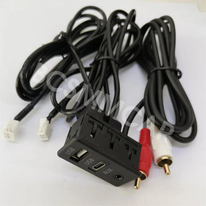 ya 6 8.24 baidi 4 Pin 6 Pin to USB+Type-C+RCA for Audi o AUX Cable Adapter for Car Stereo Navigation