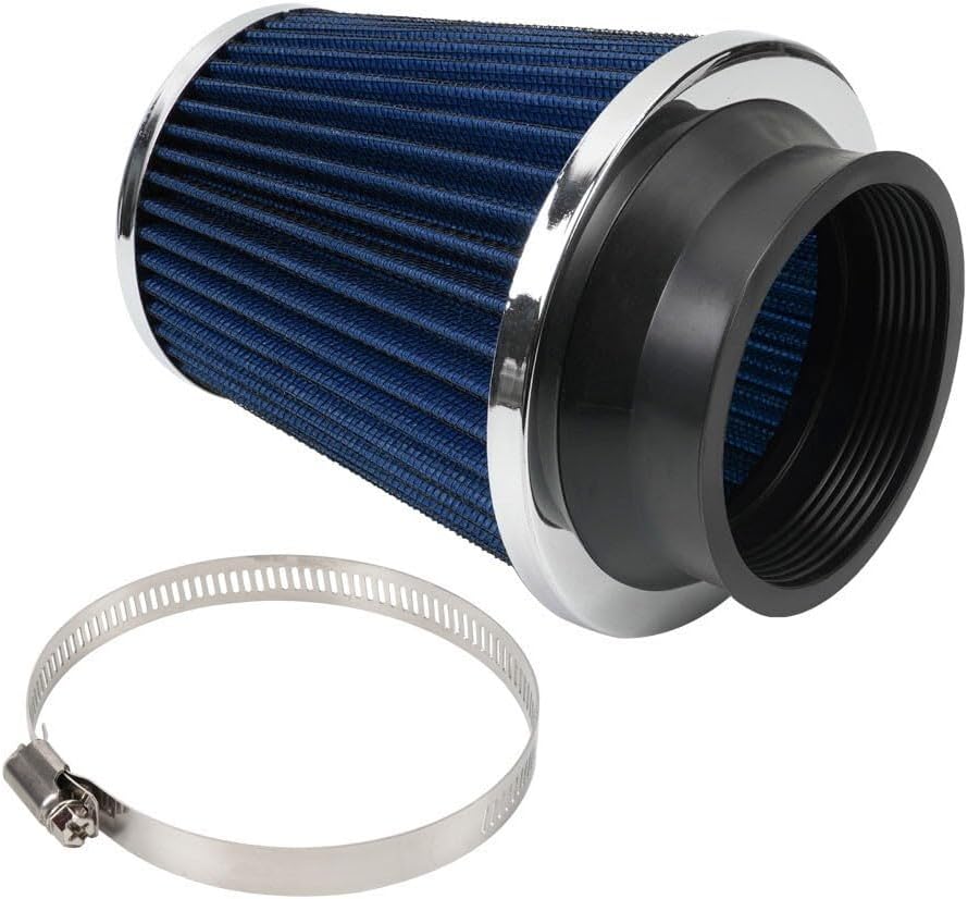 ya 13 9.15 baidi 3 76mm High Flow Inlet Dry Air Filter Cold Air Intake Cone Replacement Blue