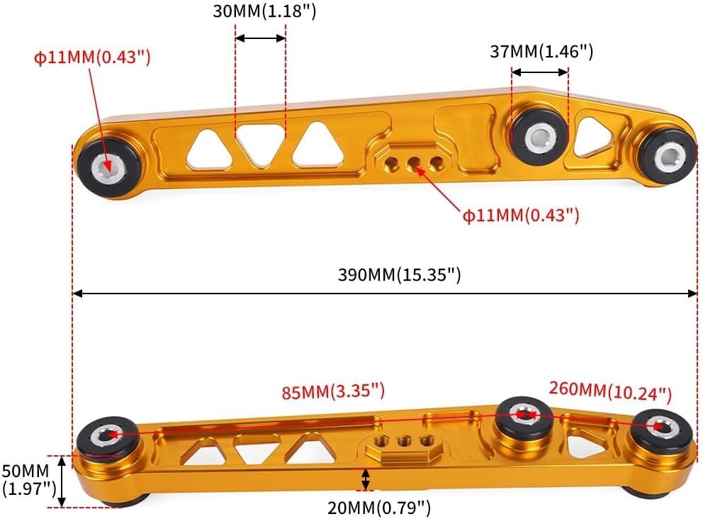 ya 13 9.15 baidi Gold Rear Lower Control Arm + Subf for Ram e Brace +Tie Bar for Honda for Civic EG 92-95