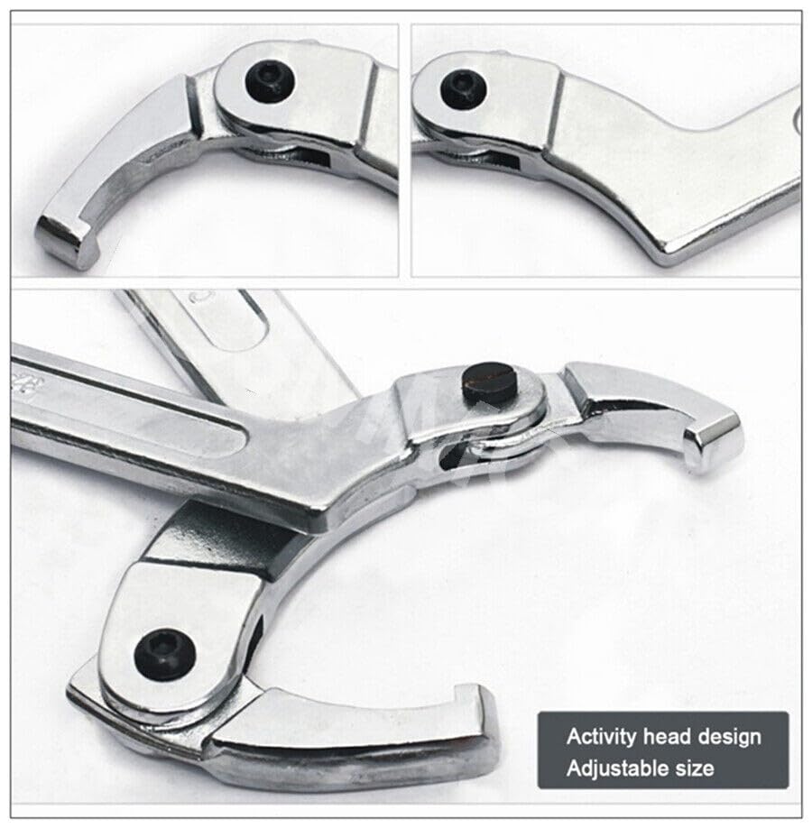 ya 6 8.24 baidi Adjustable Hook Wrench 19-51 mm C Round Spanner Tool Slotted Retaining Accessory