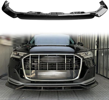 ya 2 8.24 baidi GT Style Front Bumper Lip Kits for Audi Q7 S-line SQ7 MK2 2019-2023 Glossy Black