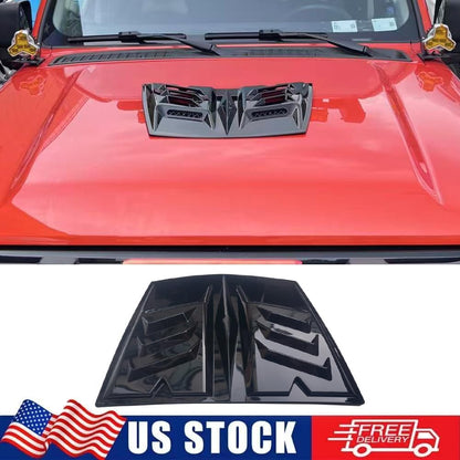 ya 4 8.24 baidi for for Ford F-150 F-250 Air Flow Intake Hood Scoop Vent Bonnet Cover Gloss Black