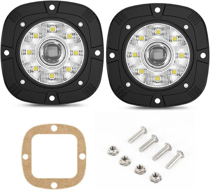 ya 7 8.24 baidi 4inch LED Work Light Bar Spot Pods Halo Lamp Fog Driving Offroad ATV 4WD Truck