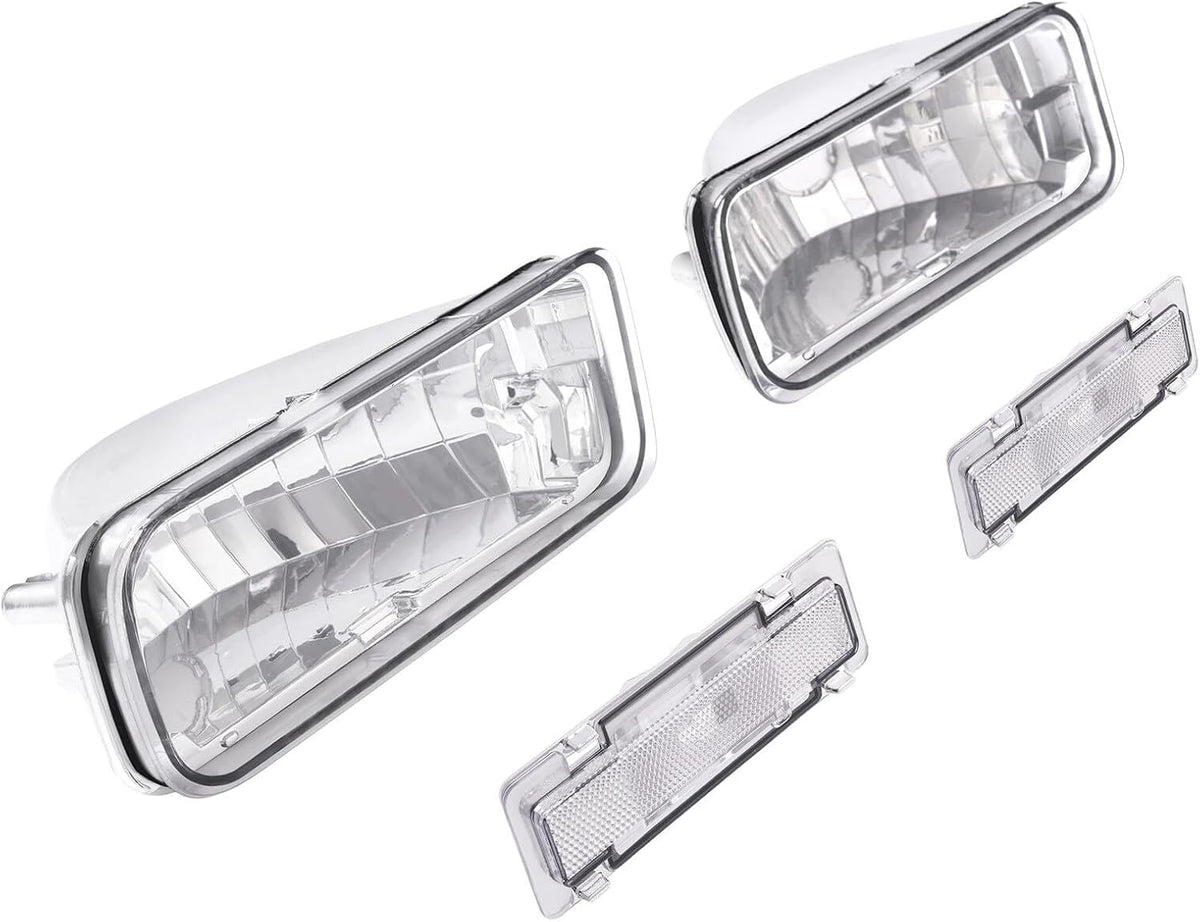 ya 11 9.14 baidi4x Clear Bumper Turn Signal Light Side Marker lamp for Chevy Camaro 1985-1992