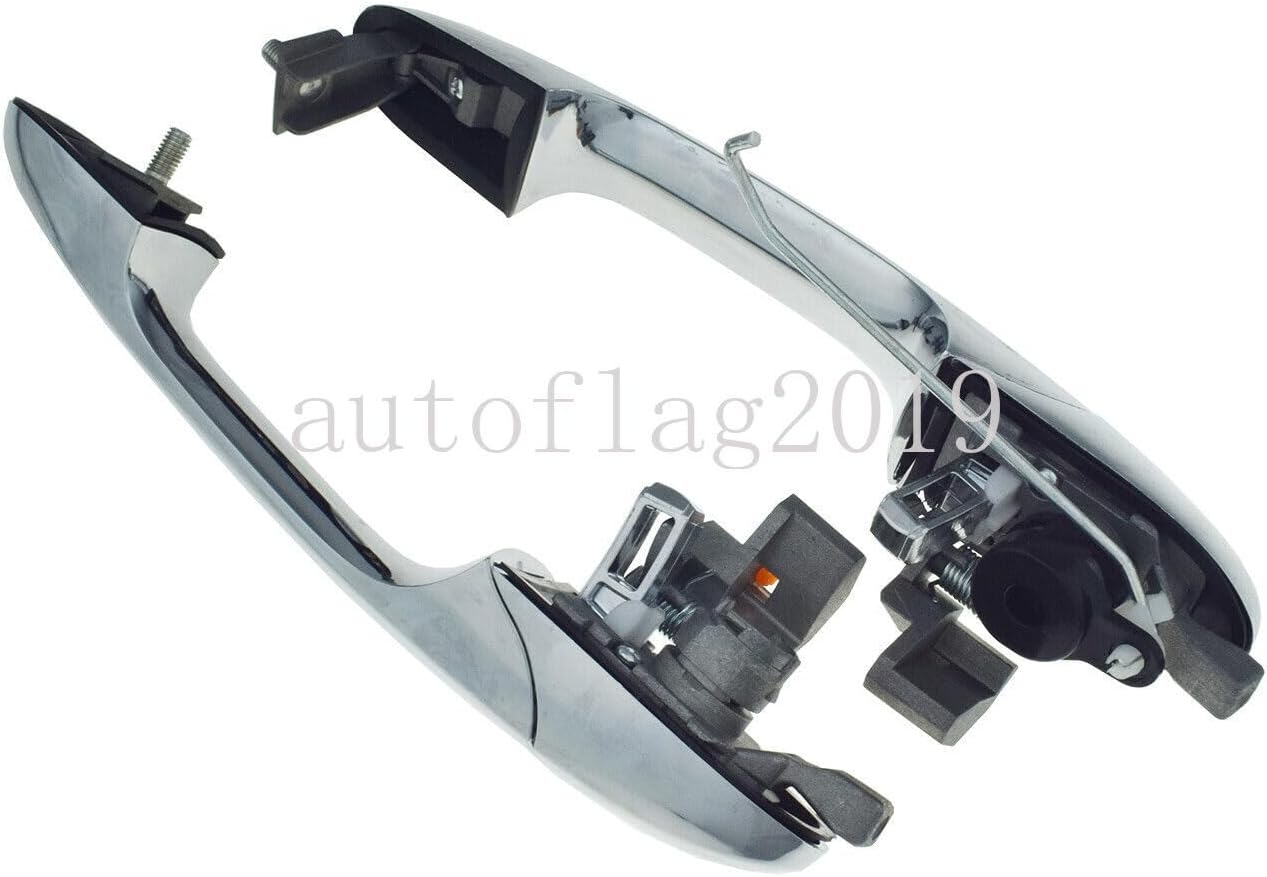 ya 2 8.15 for Fiat 500 2012-2019 2 Pieces Exterior Door Handles Chrome Front Left and Right 