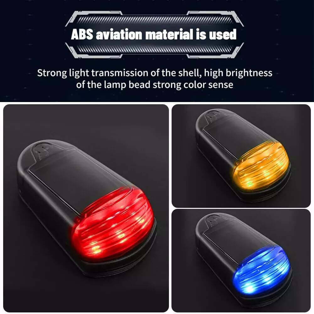 ya 13 9.15 baidi 5PCS Solar Powered Cab Lights for Truck 3LED Top Roof Light For Off-road Vehicle