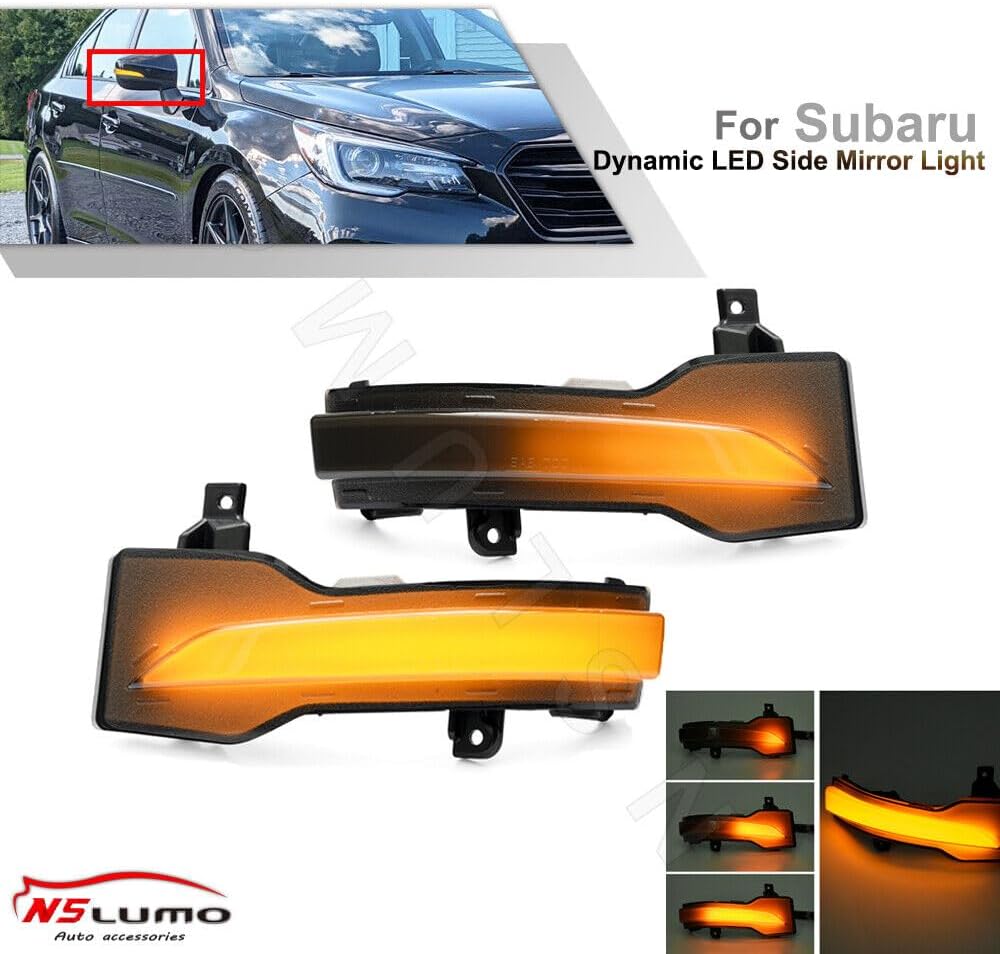 ya 4 8.10 LED Dynamic Side Mirror Turn Signal Lights for Subaru Outback for Forester Crosstrek