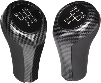 ya 14 9.20 zhengce for BMW E46 E90 E91 E92 X1 X3 Carbon Look 5/6 Speed Gear Shift Knob W/LED-1