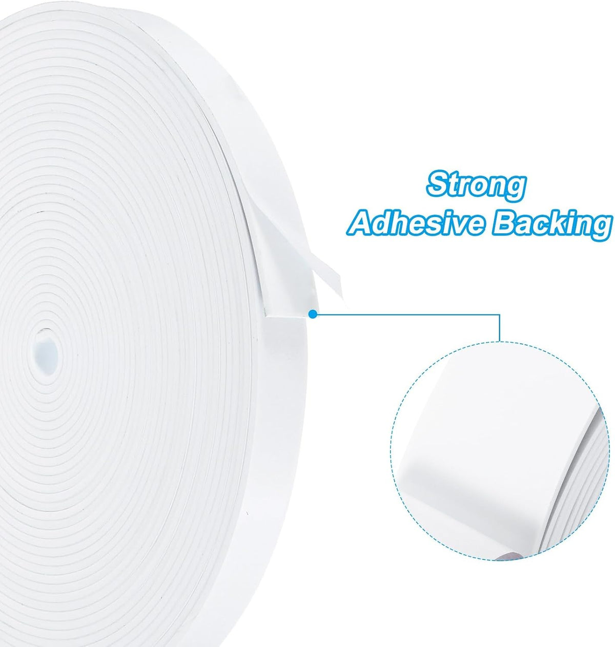 ya 26 10.21 baidi Weather Stripping Door Seal 3/4 x 1/8 x 50 Feet Self Adhesive White