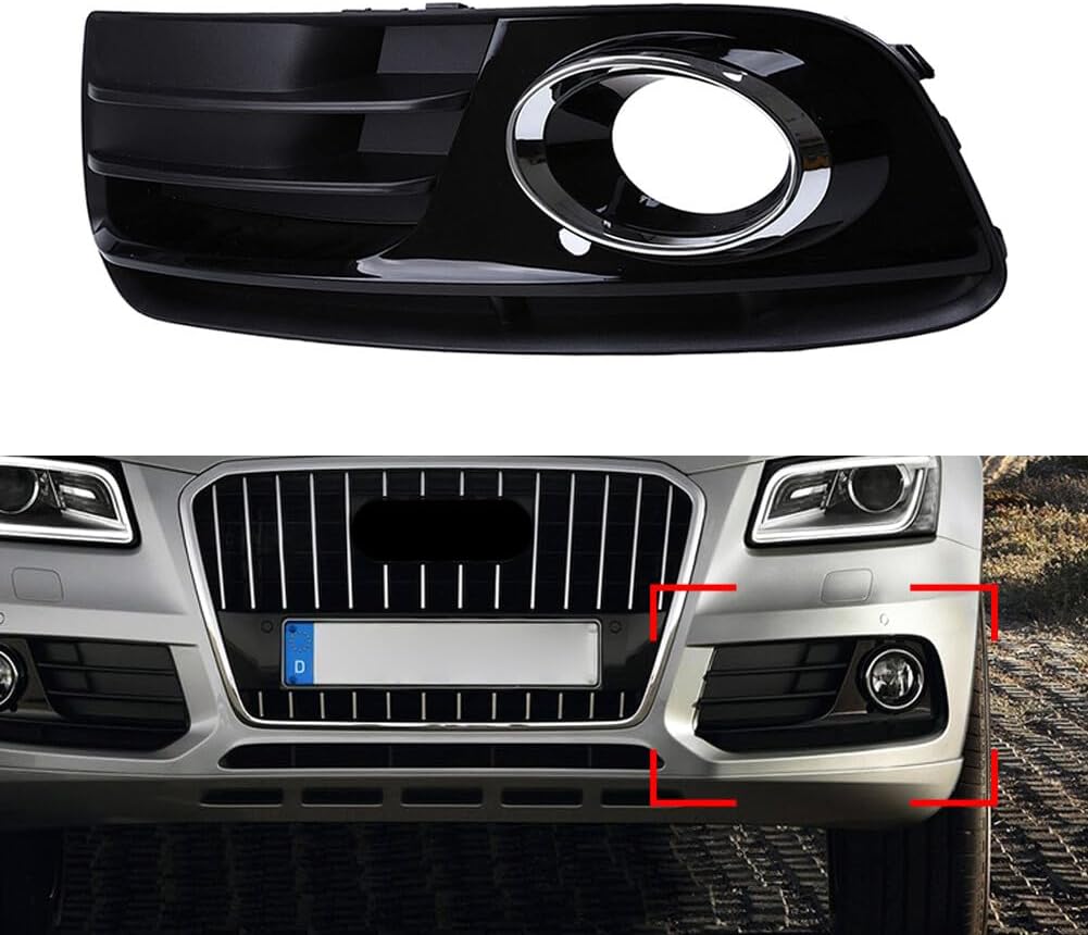 ya 10 9.16 zhengce Front Bumper Fog Light Grill Grille Cover Trim for Audi Q5 2013-2017 Left S