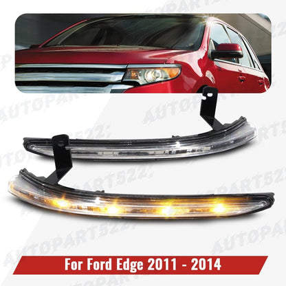 ya 11 9.14 baidiA pair of LED mirror turn signal lights for Ford Edge 2011-2014 LH&RH side lights -
