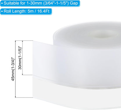 ya 26 10.21 baidi 16.4Ft Weather Stripping Door Seal, 1-3/4W Silicone Sealing Tape, Clear