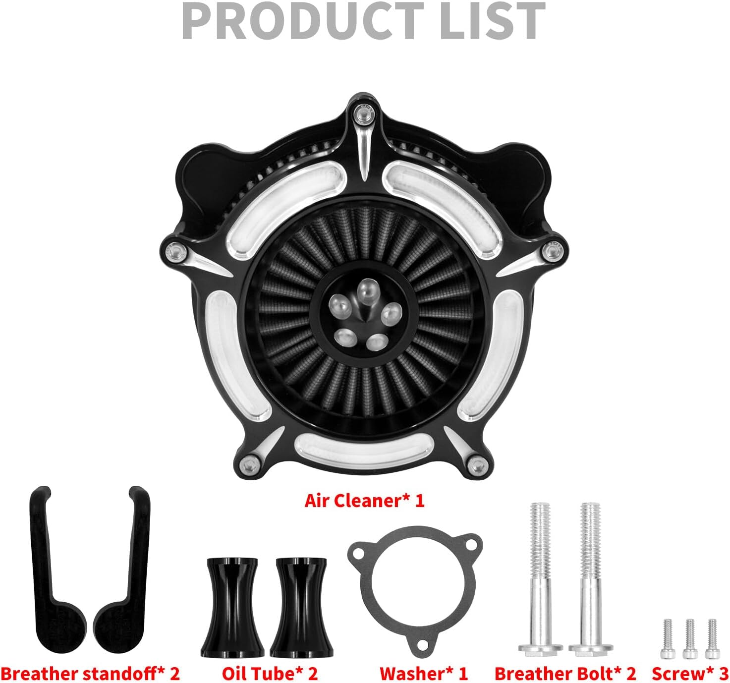 ya 8 8.24 baidi Turbine Spike Air Filter Cleaner for Harley Touring Electra Road Glide 2008-2016
