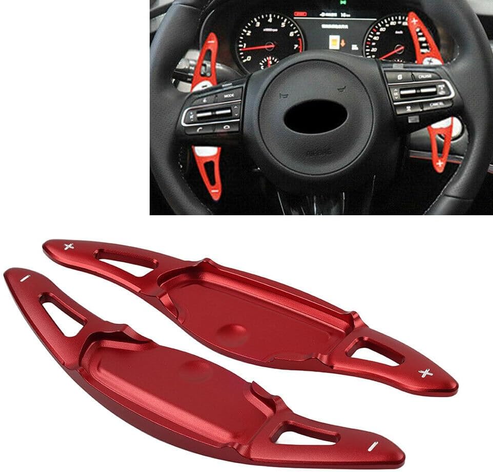 ya 4 8.8.2 Steering Wheel Paddle Shifter Extension For 2018 2019 2020 for Kia Stinger CK K8 Red