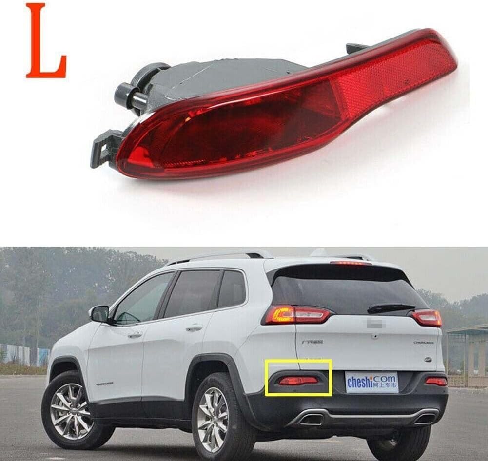 ya 4 8.10 Rear Left Driver Side Bumper Reflector Red Lens For 2014-2018 for Jeep Cherokee O