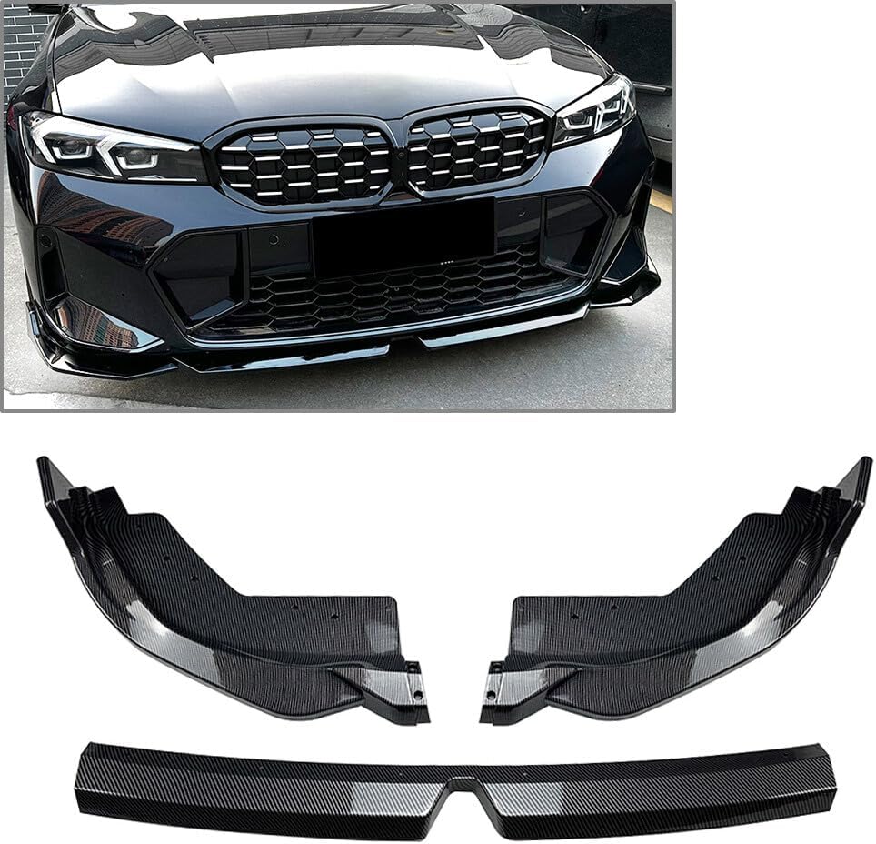 ya 2 8.15 Front Bumper Lip Spoiler Carbon for BMW 3 Series G20 LCI M Sport 320i 325i 2023+