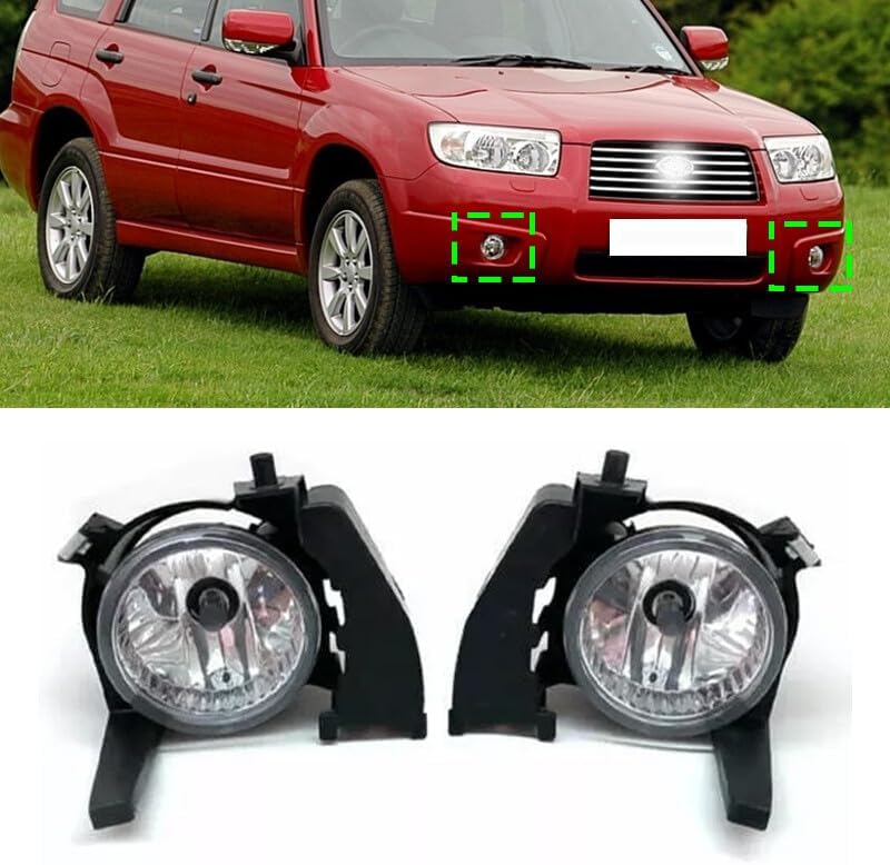 ya 9 10.24 2PCS Front Bumper Glass Lens Fog Lamp Bulb for Subaru for Forester SG 2006-2008