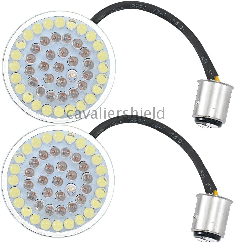 ya 13 9.15 baidi 2 1157 White Amber Inserts Turn Signal Light Panel Indicator Lamp for Harley
