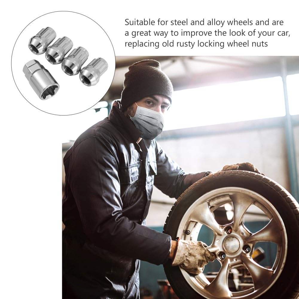 ya 13 9.15 baidi 4 Pcs Lug Nut Set Car Wheel Hub Anti-Theft Bride Lock Locks for Cars Nuts