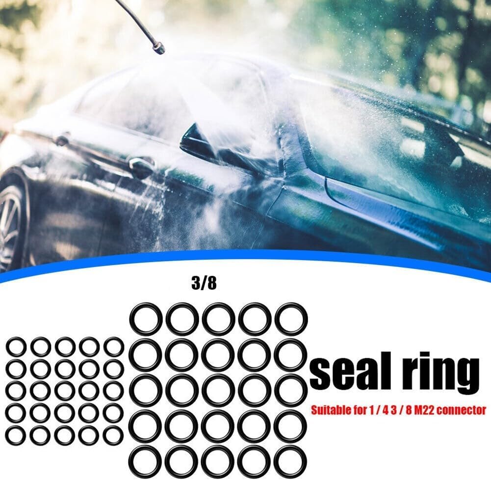 ya 26 10.21 baidi 50 Pressure Washer O Rings Hose Ring Kit for 1/4 3/8 M22 Quick Connect Coupler