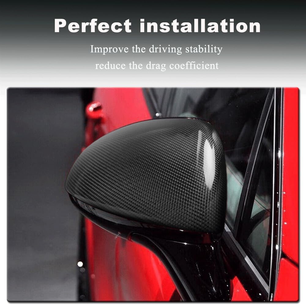 ya 11 9.14 baidiFit for Porsche for Cayenne 958 10-15 REAL Carbon Rearview Mirror Cover Cap Replace