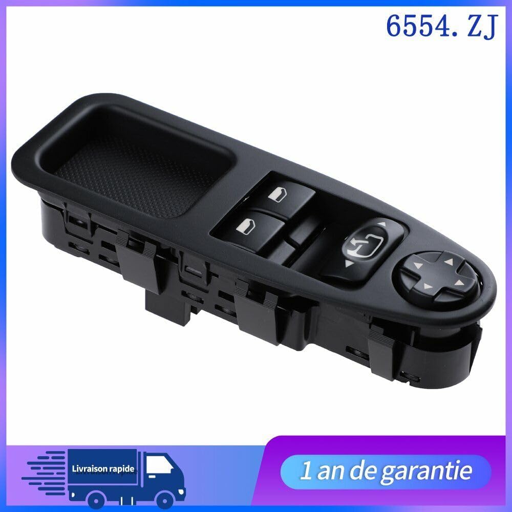 ya 13 9.15 baidi Commande Bouton Leve Vitre cote Conducteur Pour Jumpy Scudo Expert - 6554.Z