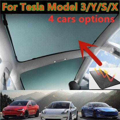 ya 7 8.24 baidi Panoramic Roof Sunshade Sun Visor Shield Shade Mesh Roof for Tesla for Model 3 Y S X