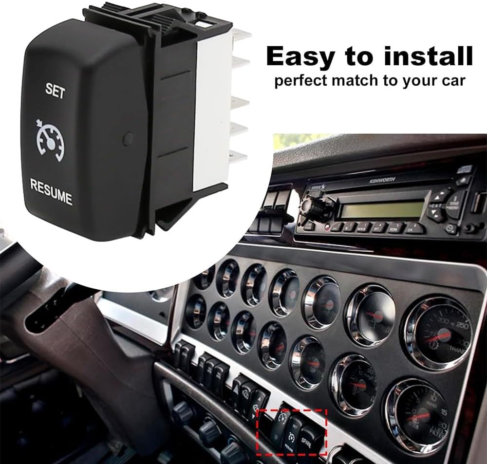 ya 6 8.24 baidi New Cruise Control Rocker Switch Replacement for Peterbilt for Kenworth P27-1040-15