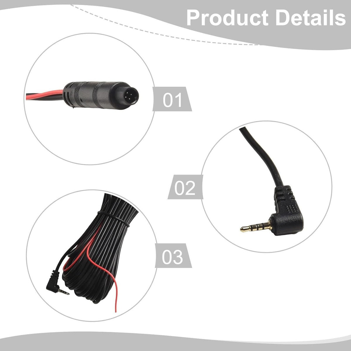ya 23 10.7 baidi New Extension Cable Dash Cam Cable Dash Cam Extension Cable Line