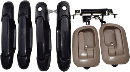 ya 2 8.15 Black Exterior and Beige Interior Door Handles + for Toyota for Sienna Tailgate Handle 