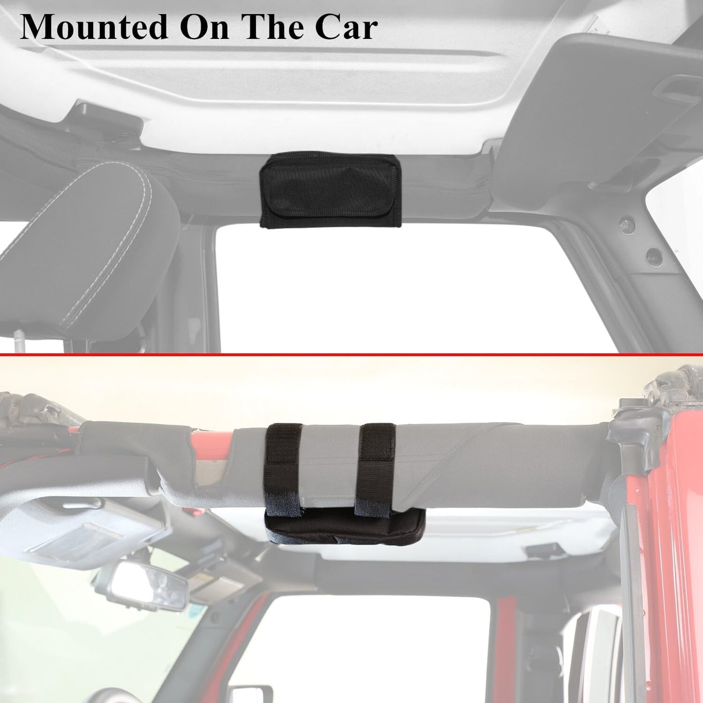 ya 6 8.24 baidi Roll Bar Sunglasses Holder Storage Bag for Jeep for Wrangler JL JK JT TJ 2007-2024