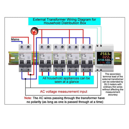 ya 16 10.20 baidi 6IN1 AC Monitor AC 40V~300V 100A Voltage Current Power Frequency Energy Meter