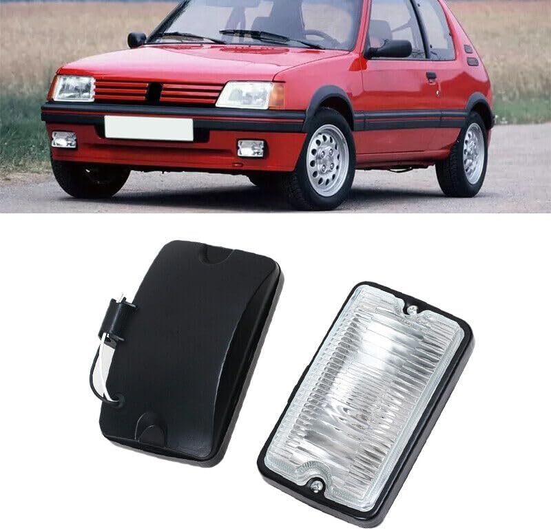 ya 2 8.15 Par de luces antiniebla delanteras de lente clara para for Peugeot 205 GTI CTI 106