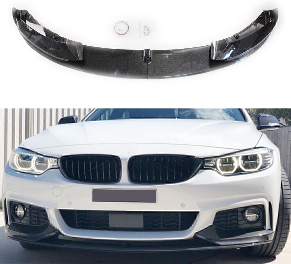 ya 2 8.15 Carbon Fiber ABS Front Bumper Lip for BMW F32 F33 F36 4 Series M Sport 2014-20