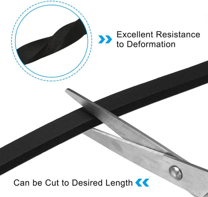 ya 26 10.21 baidi Weather Stripping for Doors, 2 Rolls 10mmx5mm Foam Seal Tape Adhesive Insulation
