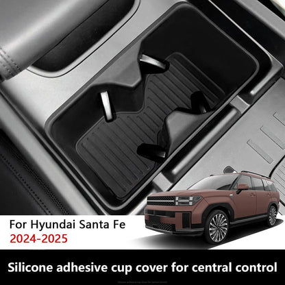 ya 4 8.24 baidi for 2024-2025 for Hyundai Santa Fe Center Cup Holder Insert Cover Mat Cushion Guard