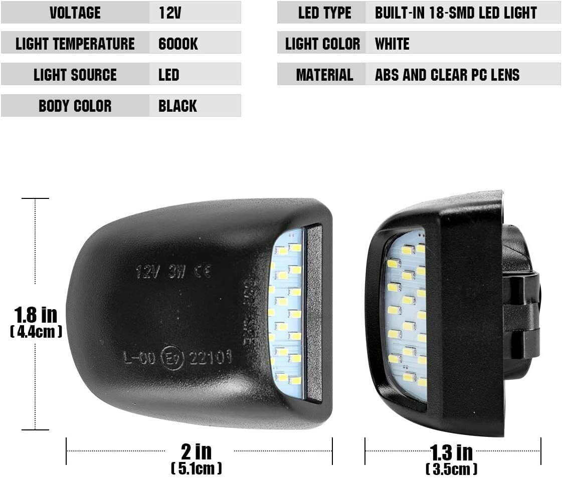 ya 4 8.24 baidi 1 pair LED license plate light assembly for Chevrolet Silverado for GMC Sierra 1500 2500
