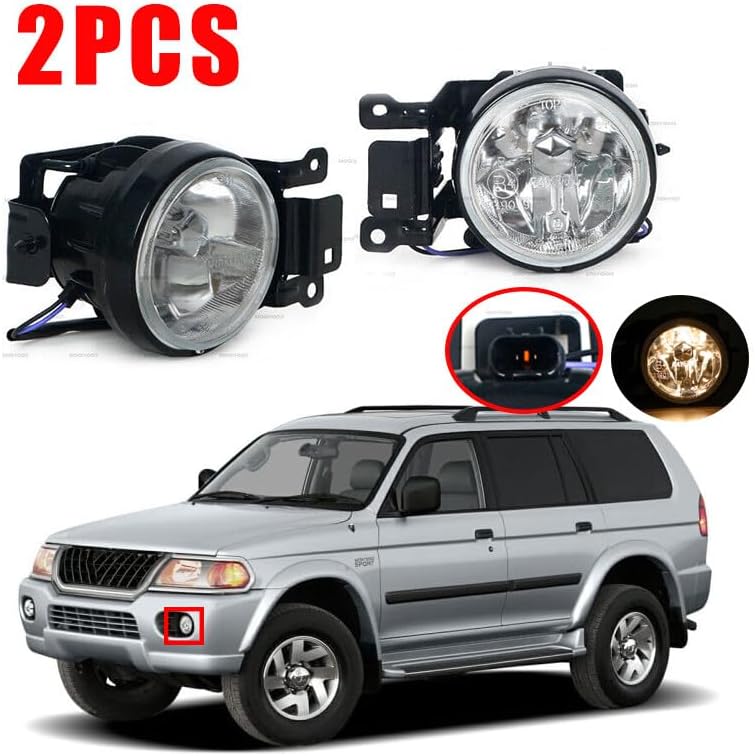 ya 9 10.24 2PC Front Bumper Fog Light 1Pair For 2000-2004 for Mitsubishi Montero Sport