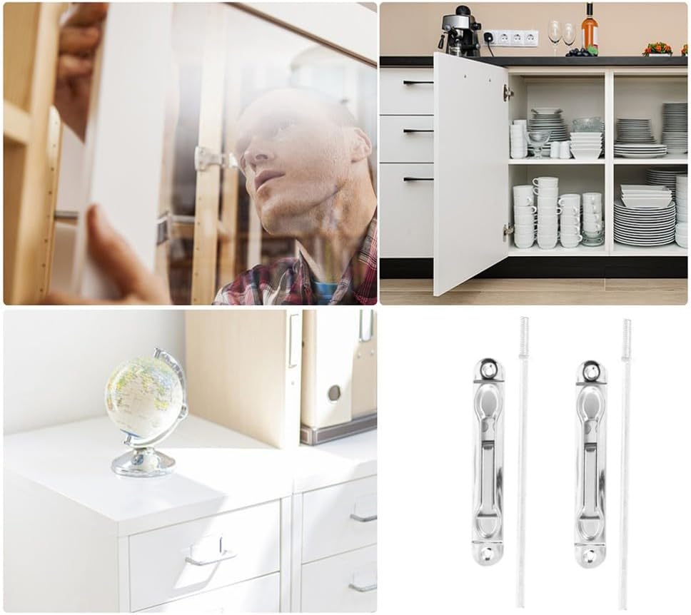 ya 26 10.21 baidi 2 Sets Fire Door Latch Stainless Steel Slide Bolt Spring.Loaded Lockable