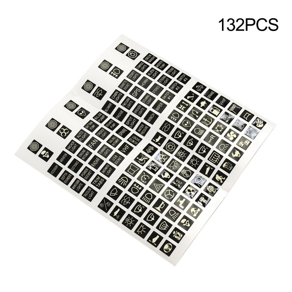 ya 23 10.7 baidi Switch Sticker Labels Decal Label Boat Truck Marine 132pcs Parts Night