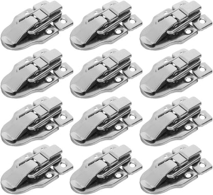 ya 26 10.21 baidi 12 Pcs Retro Hardware Buckle Lock Box Latch Metal Toolbox Padlock Hasp