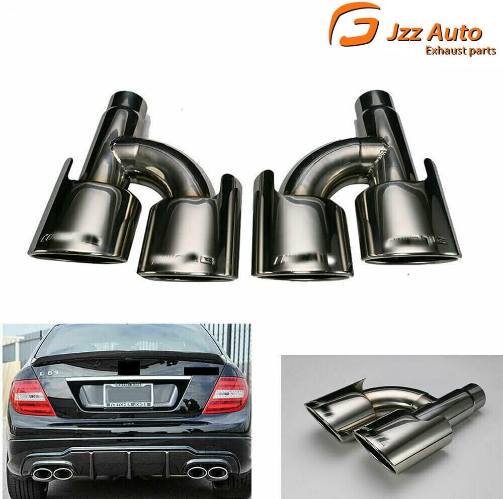 ya 6 8.24 baidi C63 Muffler Tips AMG For C250 C300 C350 for Mercedes W204 W211 C-Class SS304