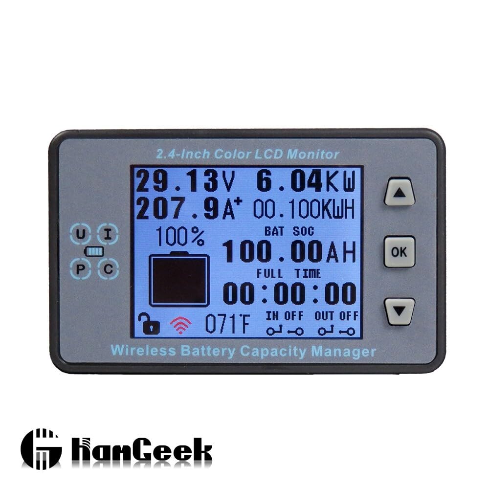 ya 16 10.20 baidi 120V 50A Voltage Current Meter Battery Capacity Manager VAC8810F 2.4 LCD